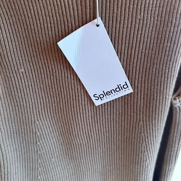 Splendid Cashmere Infused Rib Knit Pullover Sleeveless Stretch Tank in XS - Picture 4 of 9